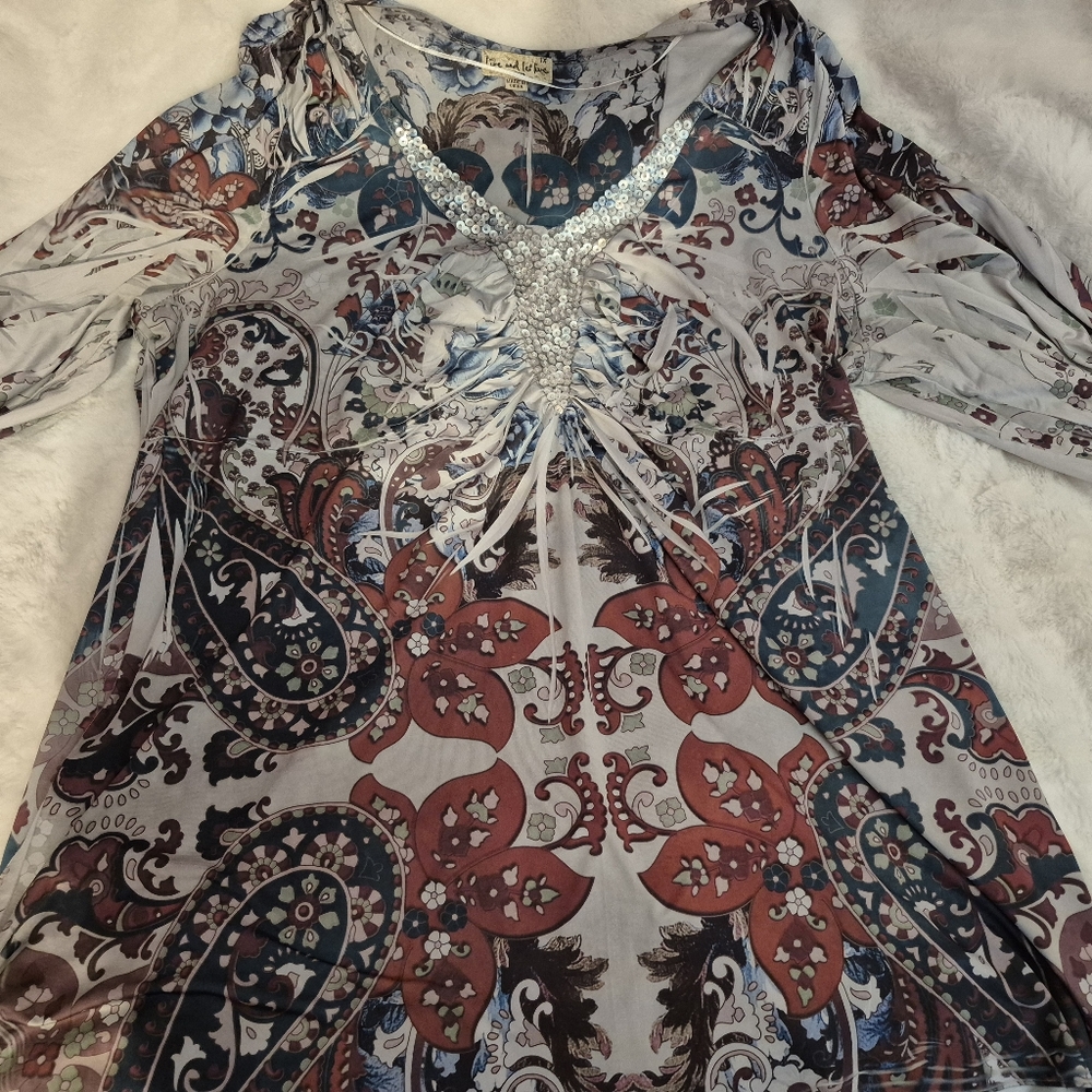 Live and Let Live Multicolor Paisley Blouse